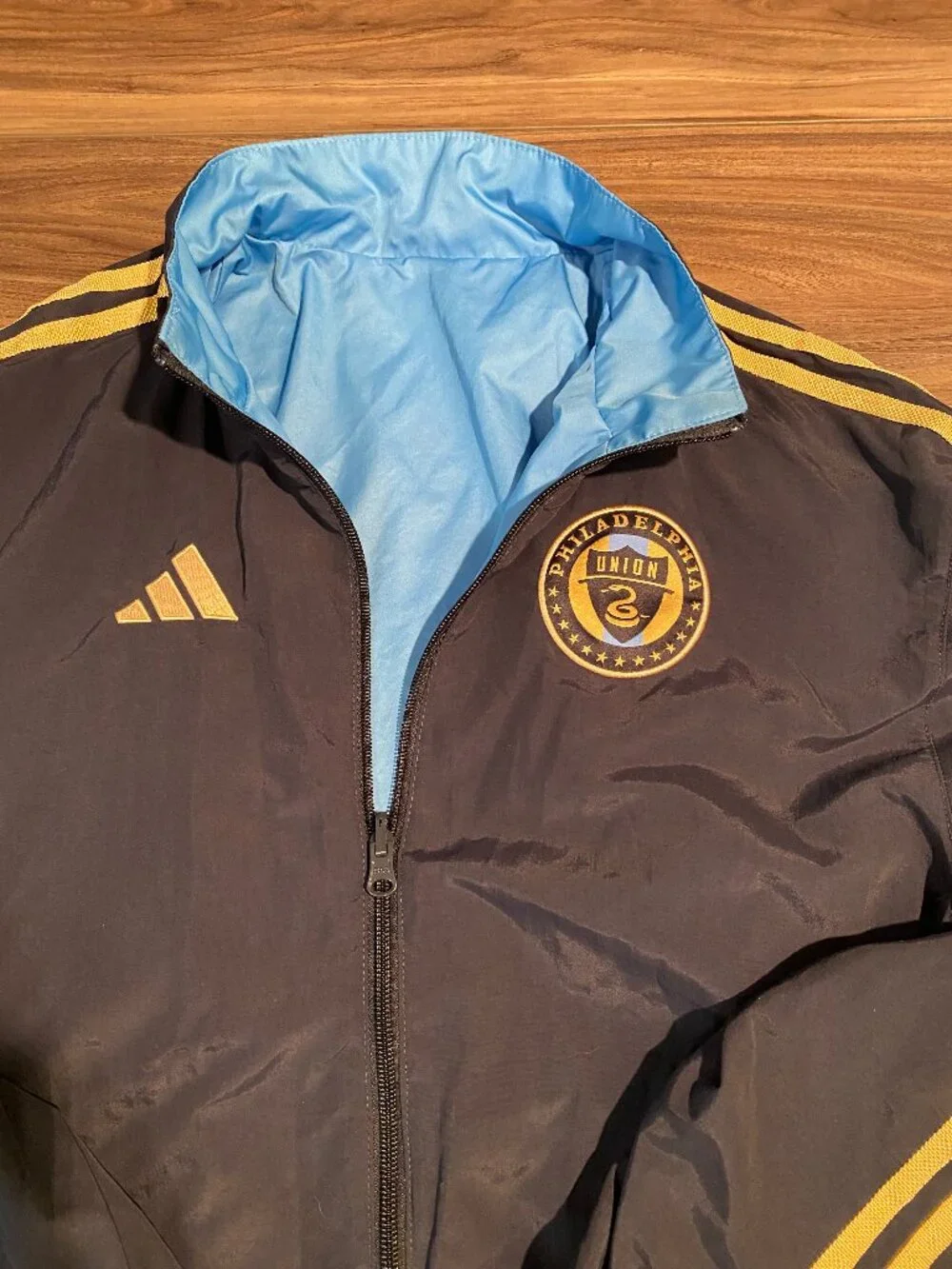 Philadelphia Union Adidas Reversible Jacket MLS Mens Size Small